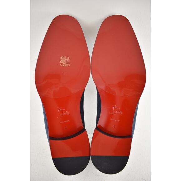 Christian Louboutin Mens Danny Flex Flat Zaffiro Blue Calf Dress Loafer 46 13 main image 5